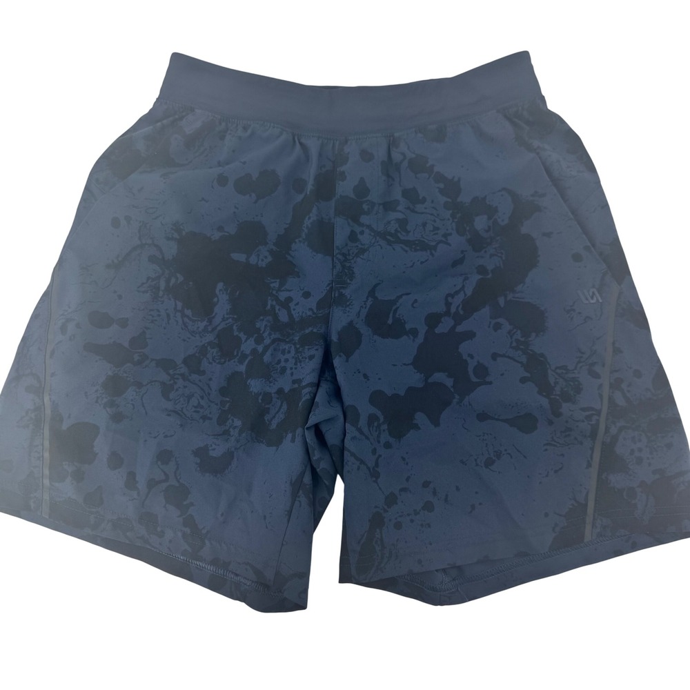 VRST Men's Athletic Shorts Size‎ Small Dark Blue Splatter Print Gym Workout
